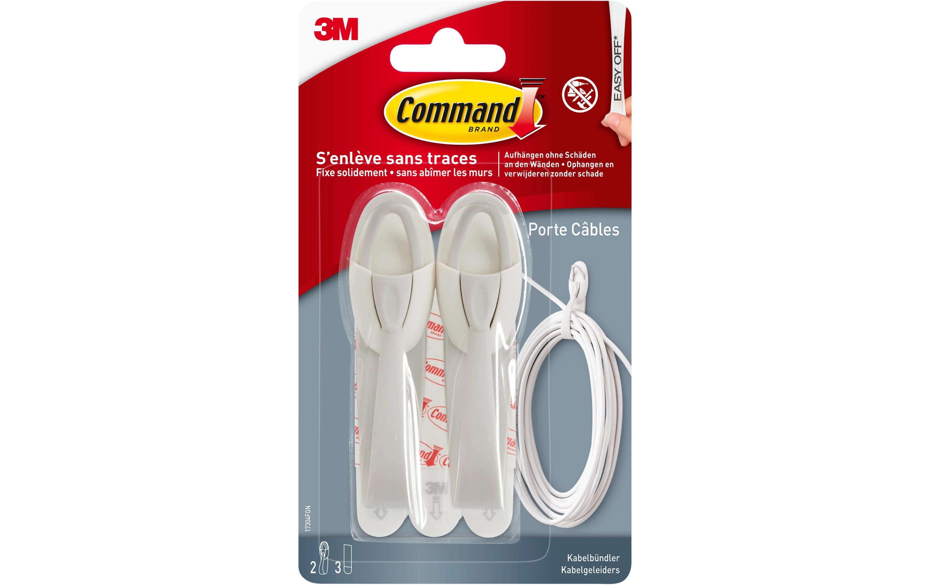 Command Kabelhänger Weiss 95 mm x 25 mm – Klettkabelbinder von Command