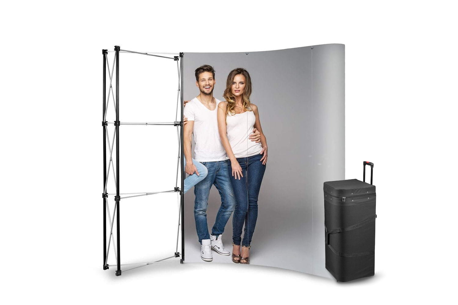 POP UP gebogen 3X3 im Koffer