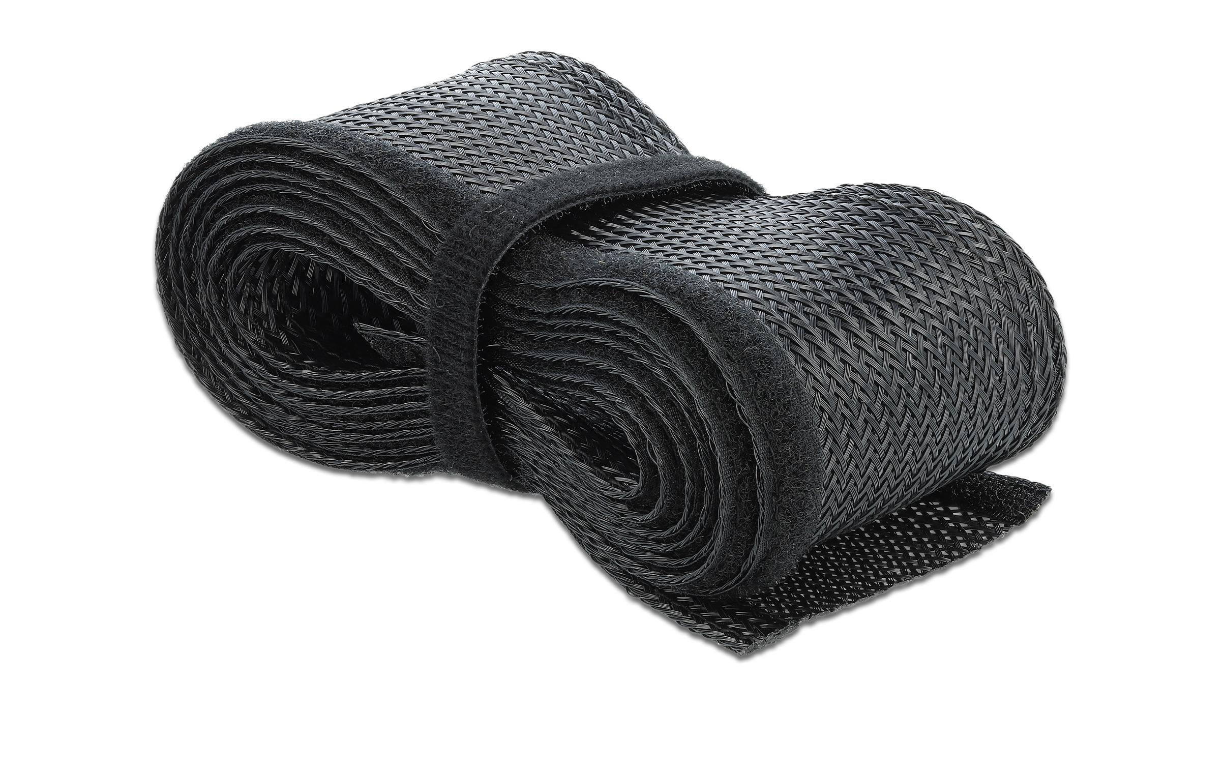 Delock Kabelschlauch 10mx19mm mit Klettverschluss Schwarz – Kabelschlauch von Delock