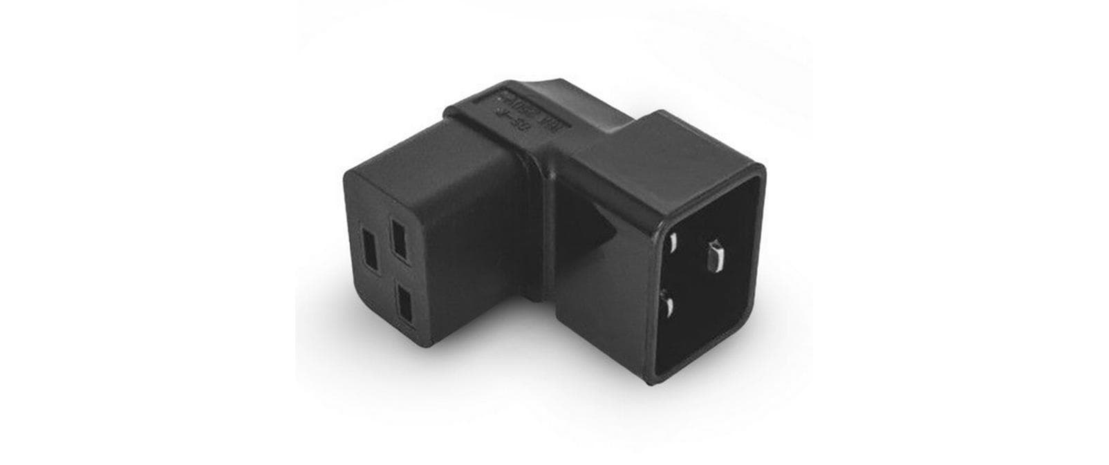 Alpha Elettronica Adapterstecker C19 - C20, frontal gewinkelt – Montagestecker von Alpha Elettronica