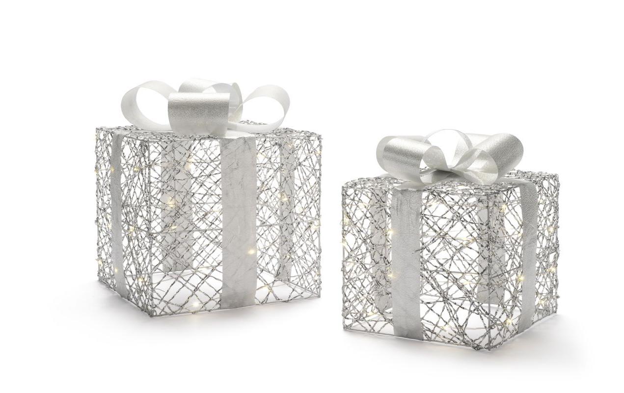 STT LED-Figur Silver giftbox Set 2pcs.