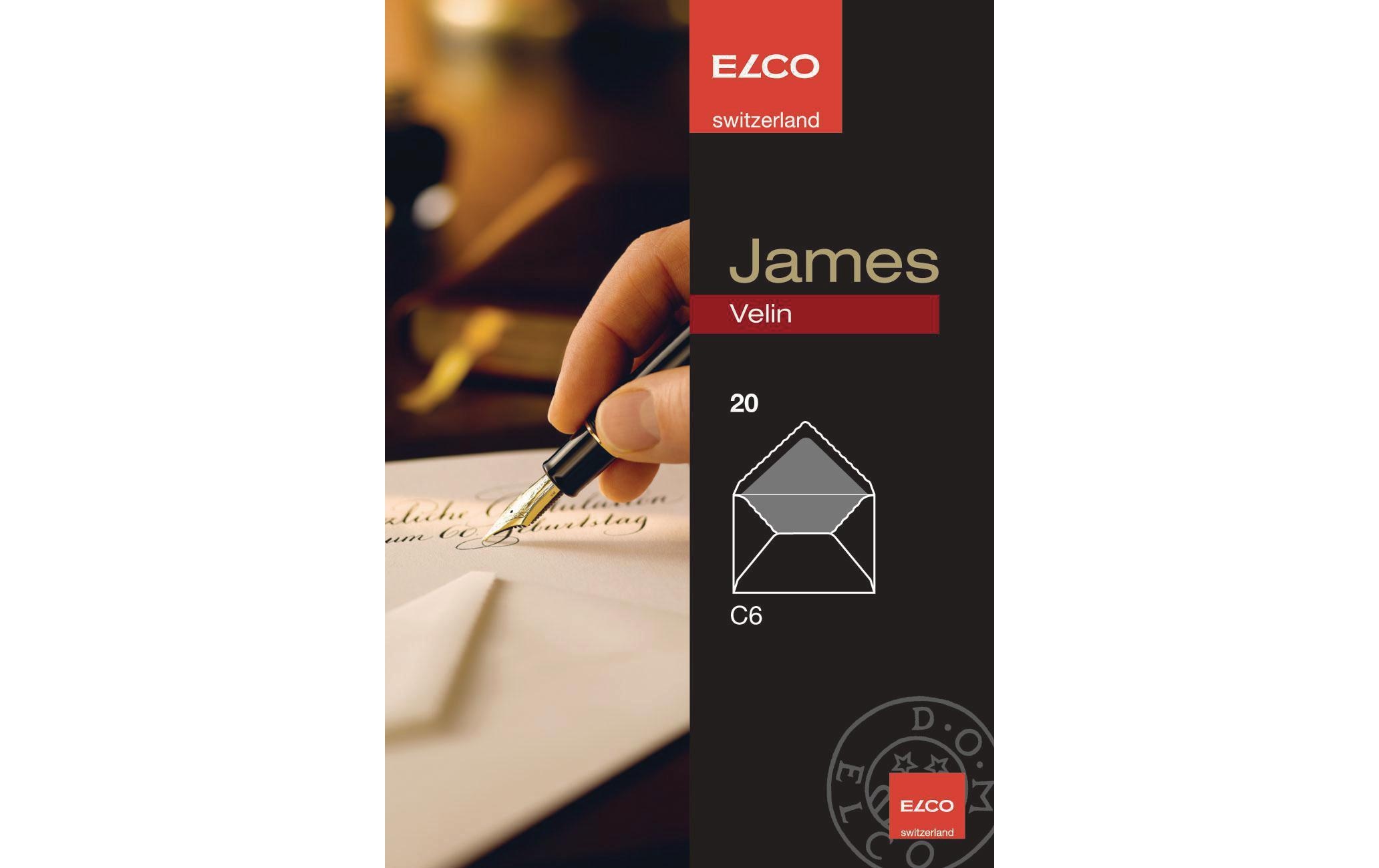 ELCO Couvert James Velin C6 ohne Fenster, 20 Stück – Couvert von ELCO
