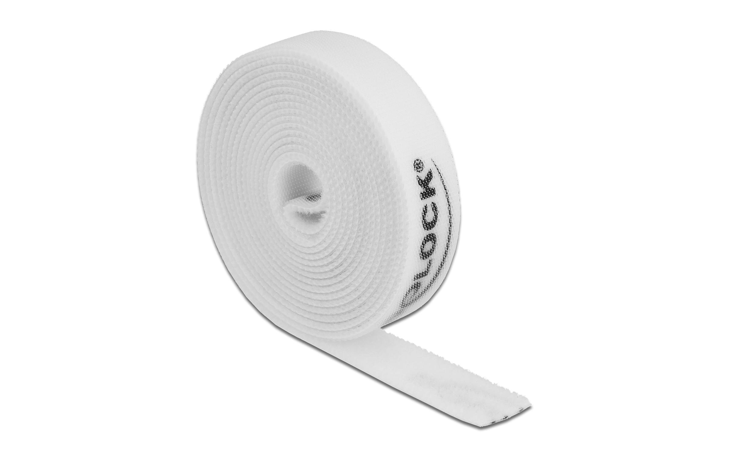 Delock Klettband 2 m x 15 mm Weiss – Klettband von Delock