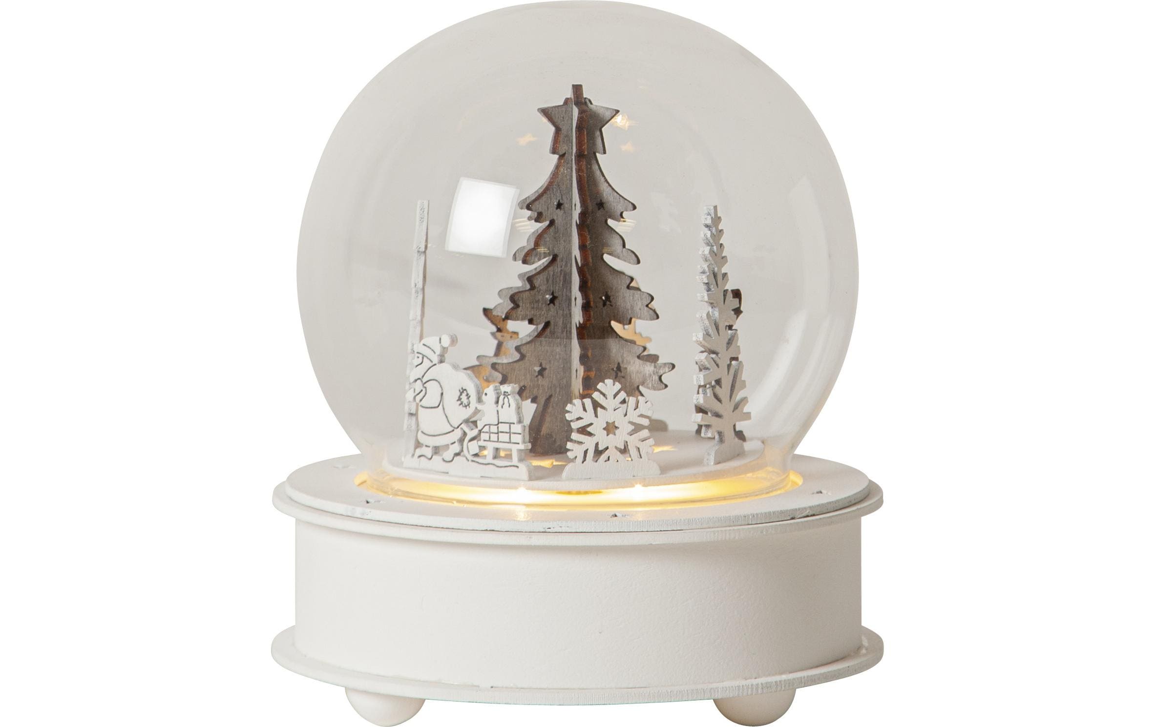 Star Trading Glasdekoration Grauberg, Ø 14 cm, Grau
