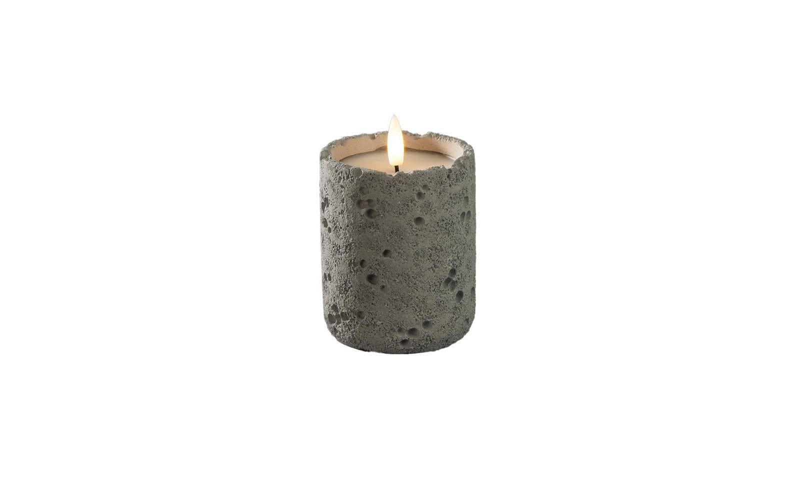 Konstsmide LED-Kerze in Betonoptik, 1 warmweisse Diode,…