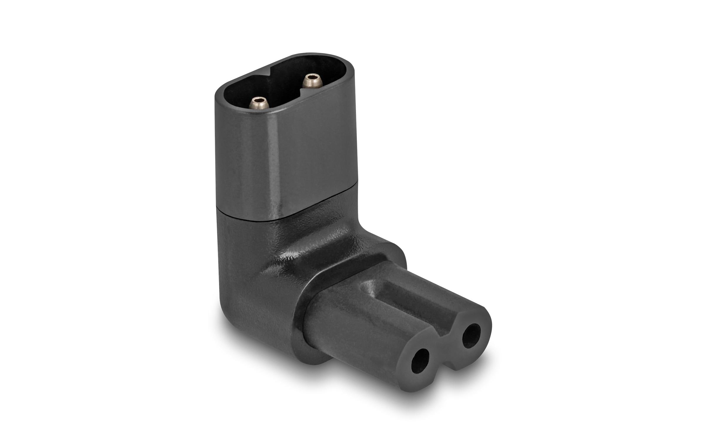 Delock Adapterstecker IEC60320 C8 - C7, gewinkelt – Montagestecker von Delock