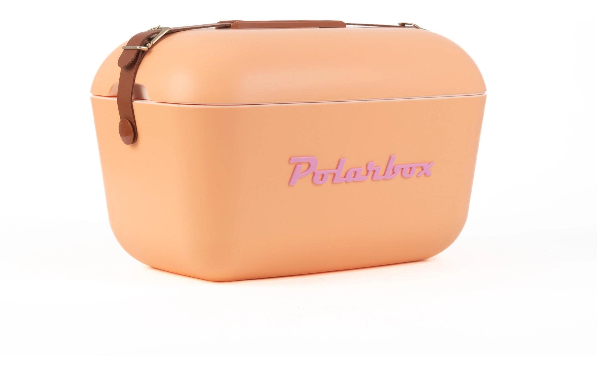 Polarbox Retro Cooler 20 L in Orange – Design-Kühlbox mit Lederriemen