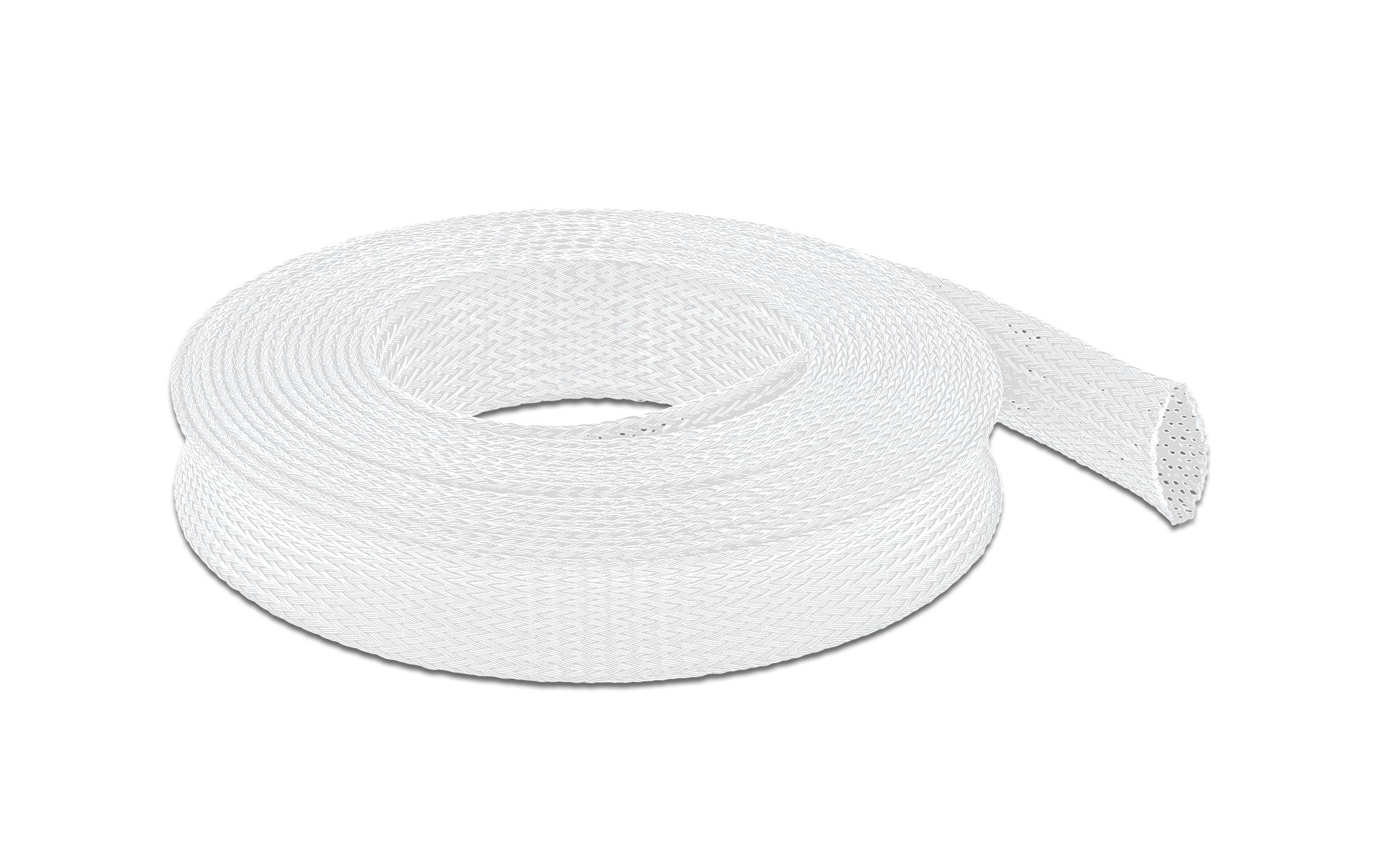 Delock Kabelschlauch dehnbar, 5m x 25 mm Weiss – Kabelschlauch von Delock