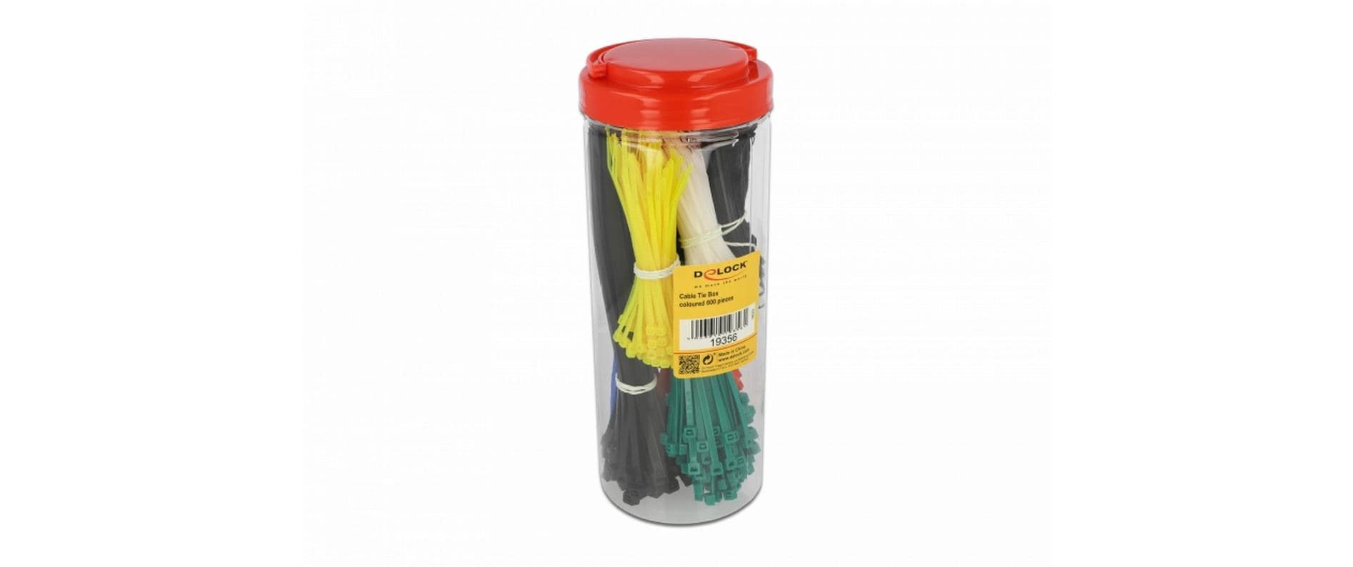 Delock Kabelbinder Box 600 Stück, assortiert Mehrfarbig – Kabelbinder von Delock