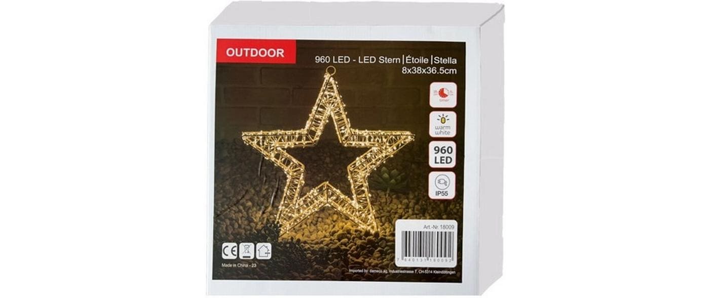 Dameco LED Stern Outdoor aus Metall mit 960 LED