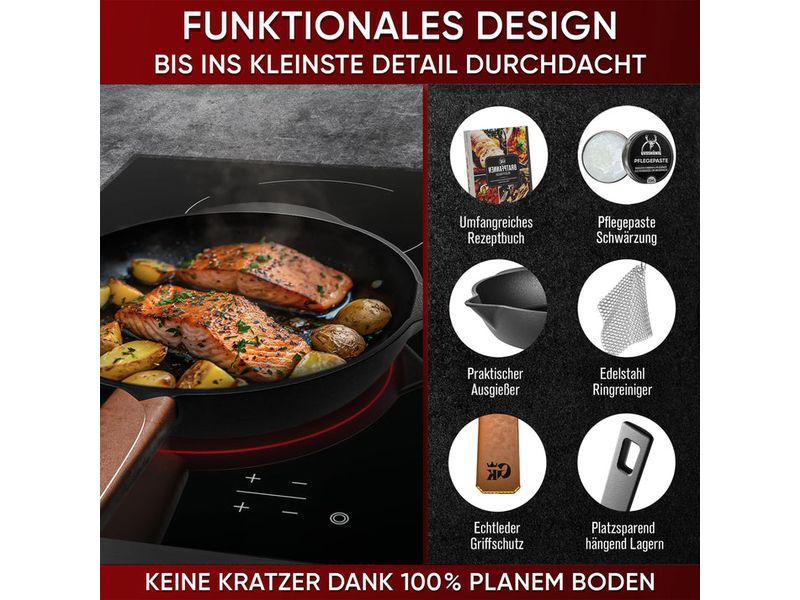 Bratpfanne 26 cm mit Ledergriff
