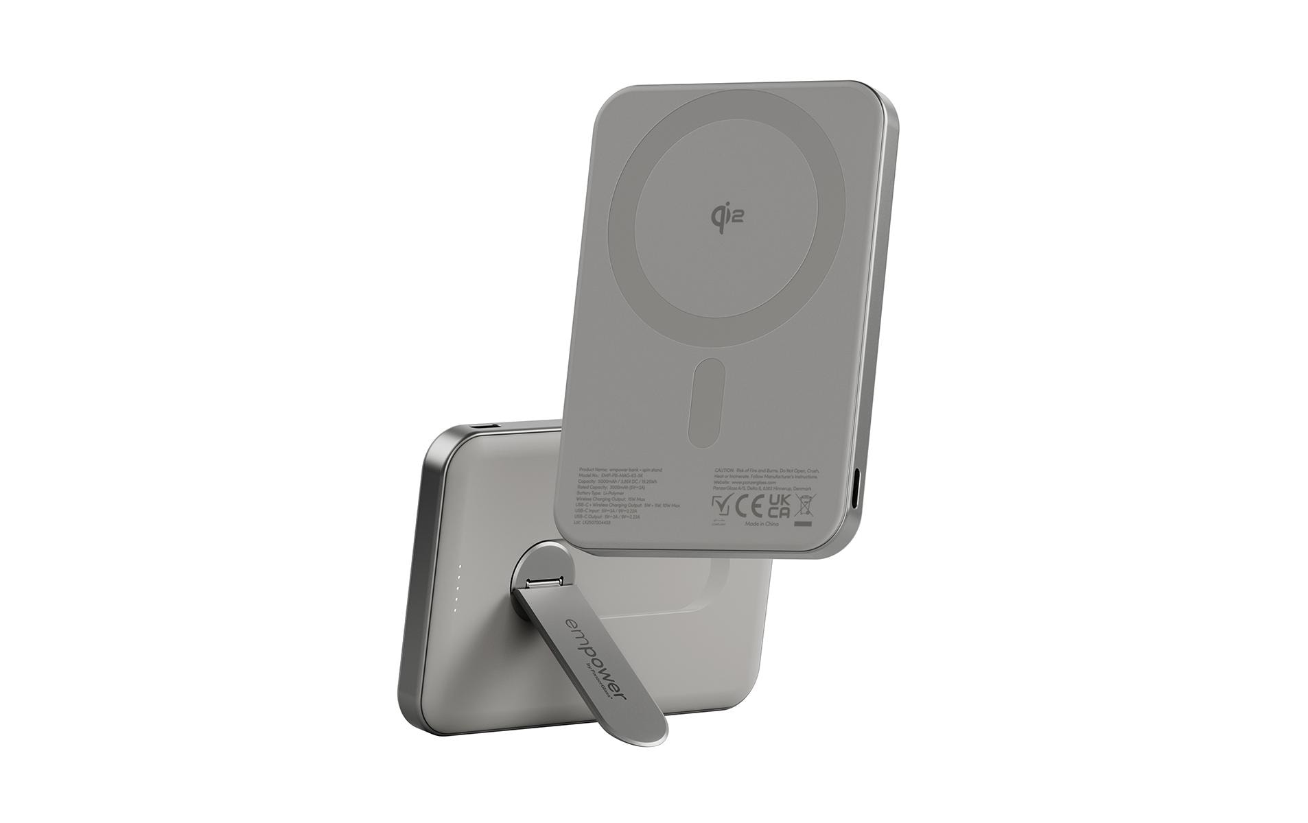 emPower by PanzerGlass Powerbank mit Spin Stand Titanium 5000 mAh