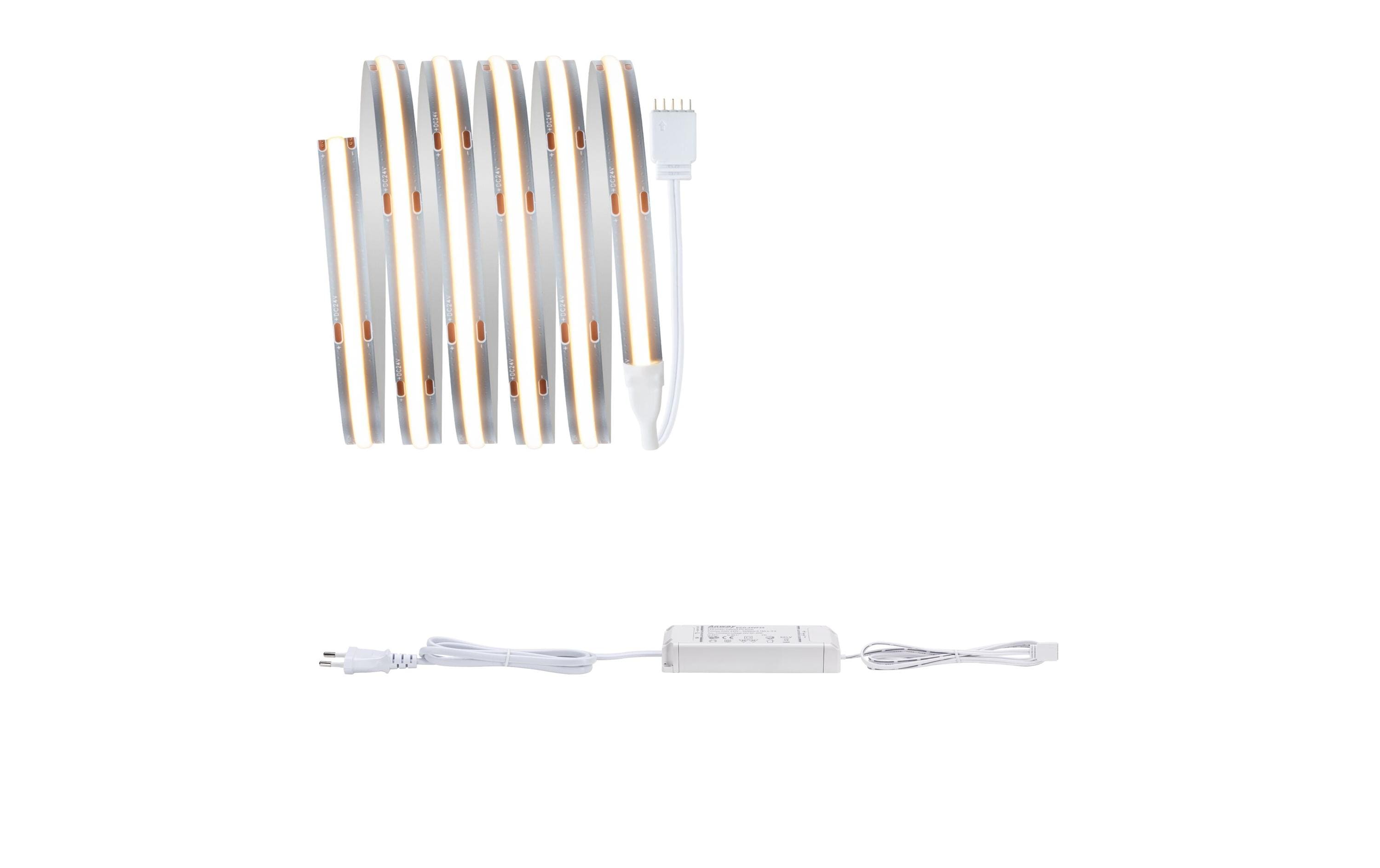Paulmann LED-Stripe MaxLED 500 Basis Set COB, 2700 K, 1.5 m, Silber – LED-Streifen mit Netzteil von Paulmann
