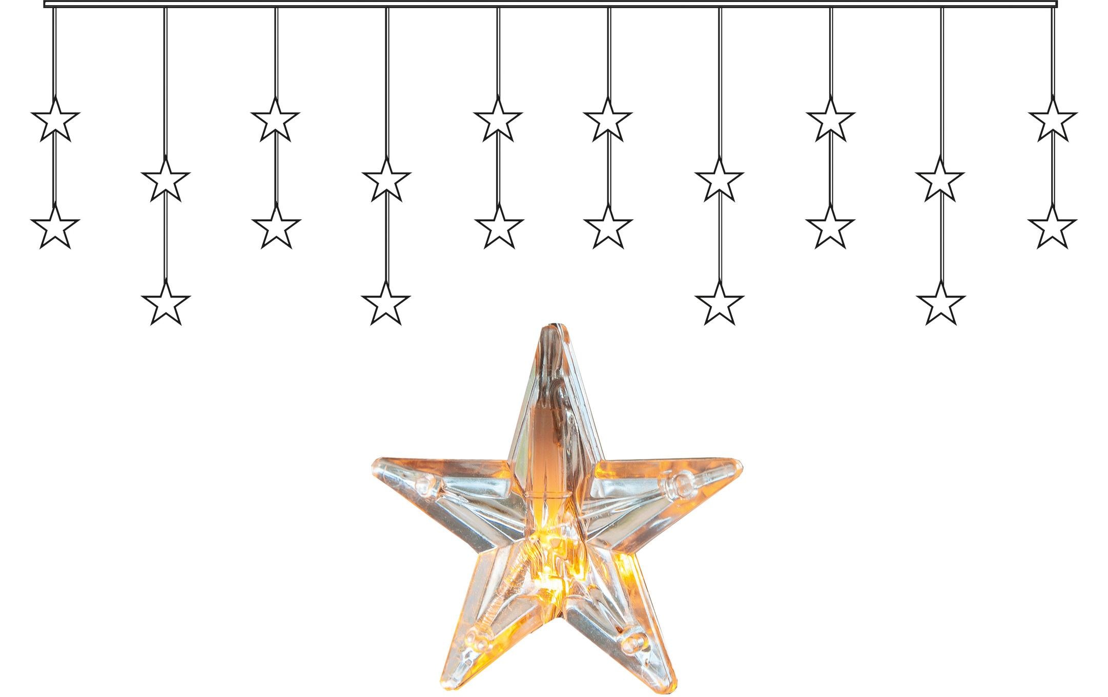 Star Trading LED-Lichtervorhang Sterne, Warmweiss, 20 LED – LED-Lichtervorhang von Star Trading