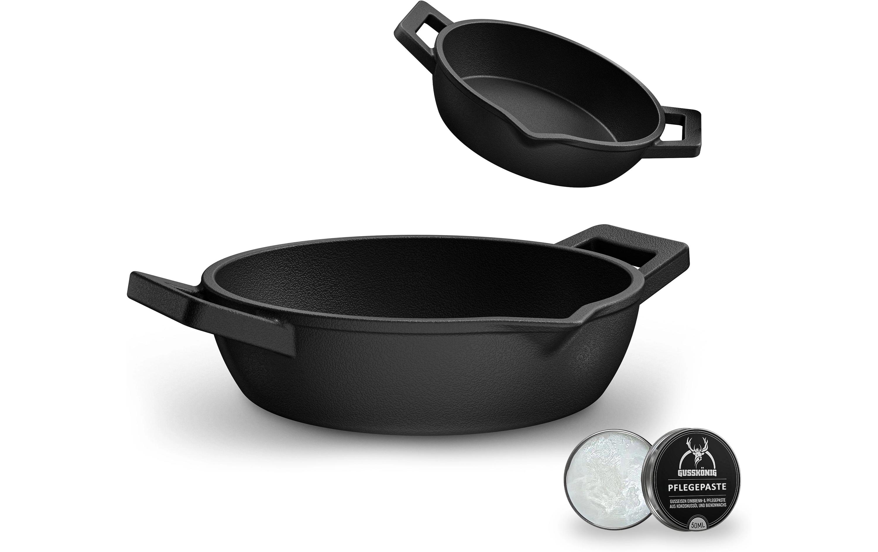 Gusskoenig Eingebrannte runde Mini-Pfanne 2 set