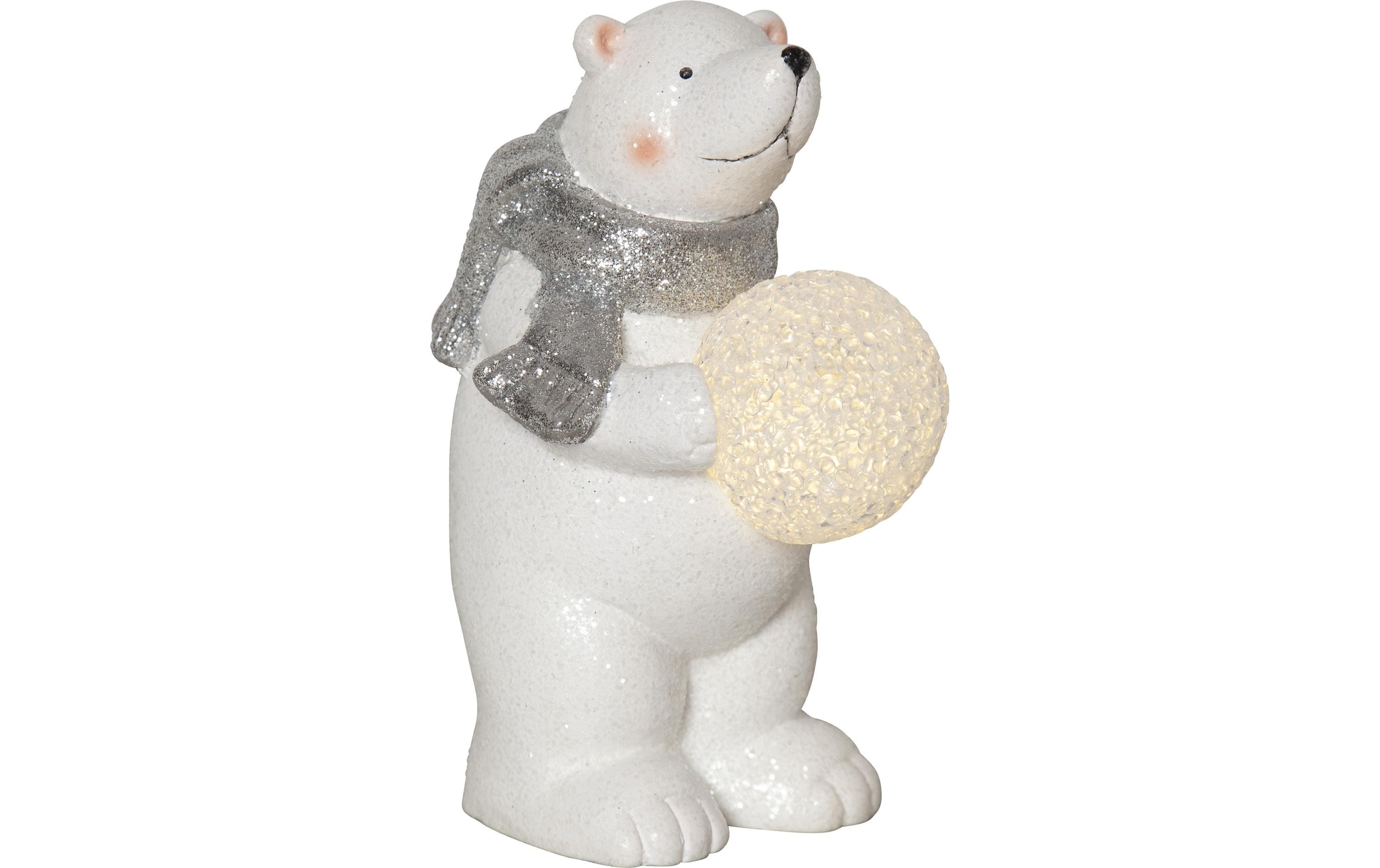 Star Trading LED-Figur Polare, 20.5 cm, Weiss – LED-Weihnachtsfigur mit Timer von Star Trading