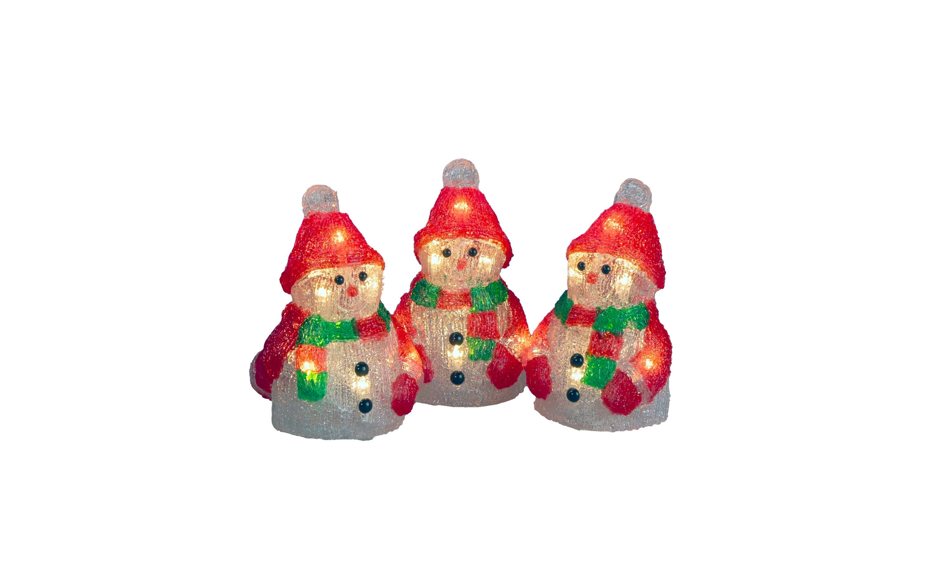 Konstsmide LED Acryl Schneemann 3er Set