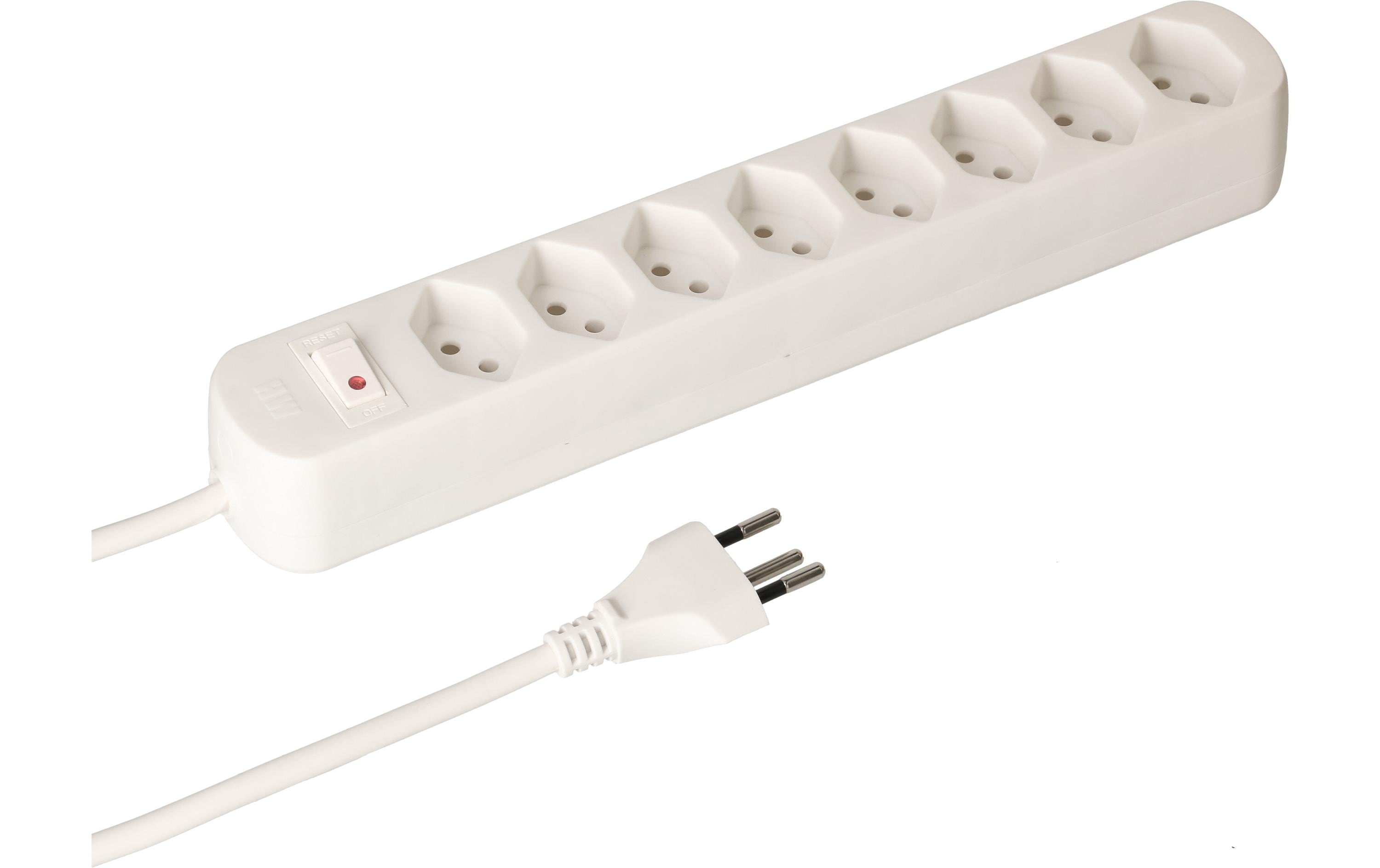 Max Hauri Steckdosenleiste Basic Line 8x Typ 13 Weiss – Steckerleiste von Max Hauri