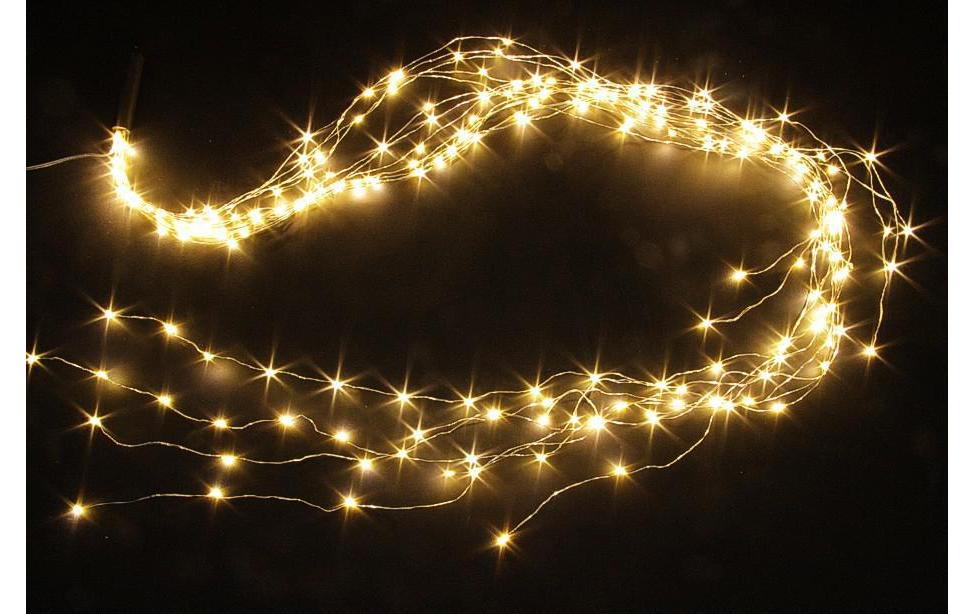 Dameco LED Lichterkette Angel Hair 1.5 m 200 LED, Silber