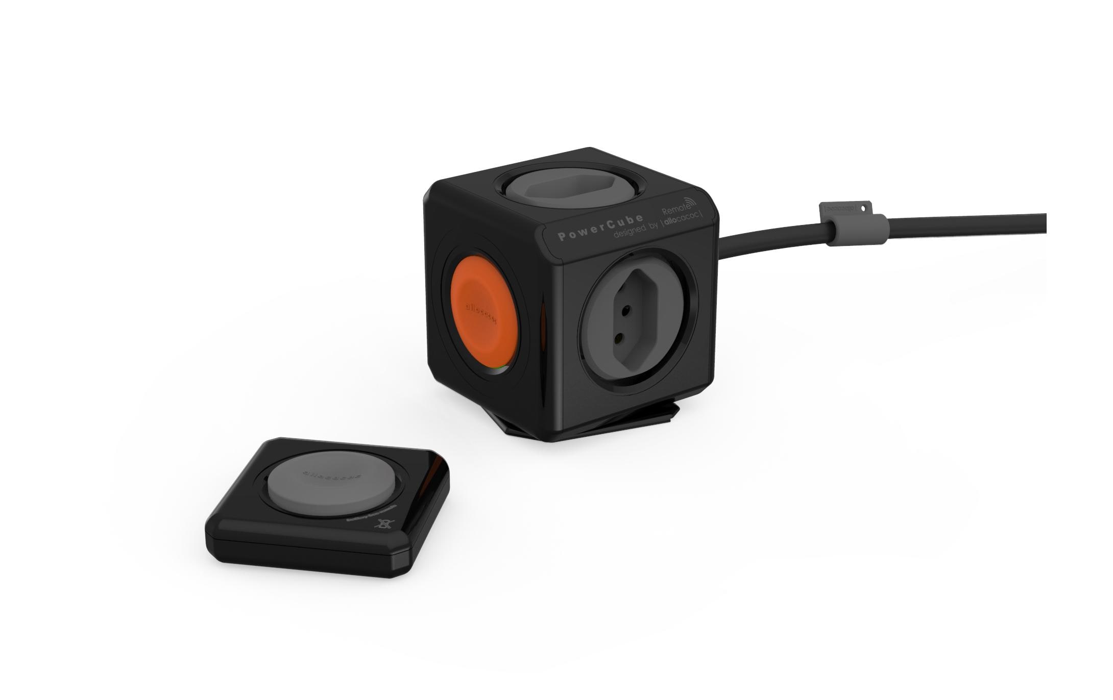 Allocacoc Tischsteckdosenleiste PowerCube Extended remote 4x T13 – Tischsteckdosenleiste von Allocacoc