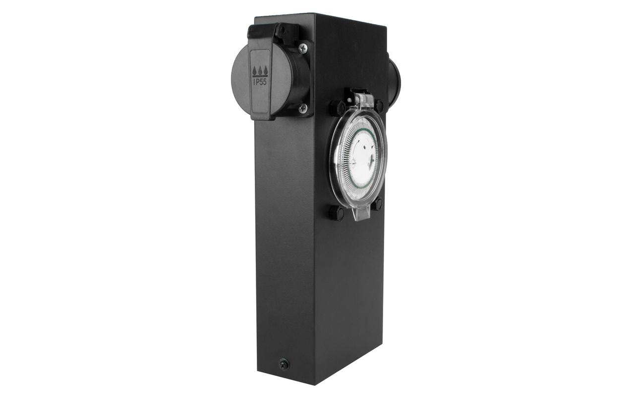 STEFFEN GardenLine Steckdosensäule mit Timer, mit 2 Aussensteckd T13 – Gartensteckdose von STEFFEN