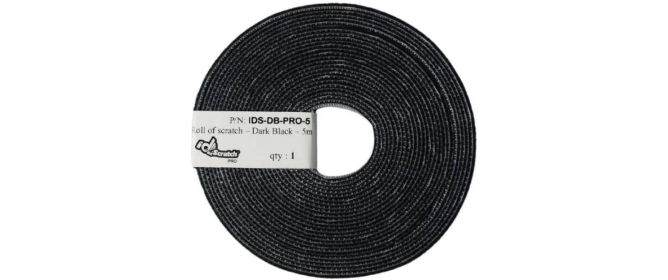 Patchsee Klettband-Rolle ID-SCRATCH-PRO Schwarz – Klettband-Rolle von Patchsee