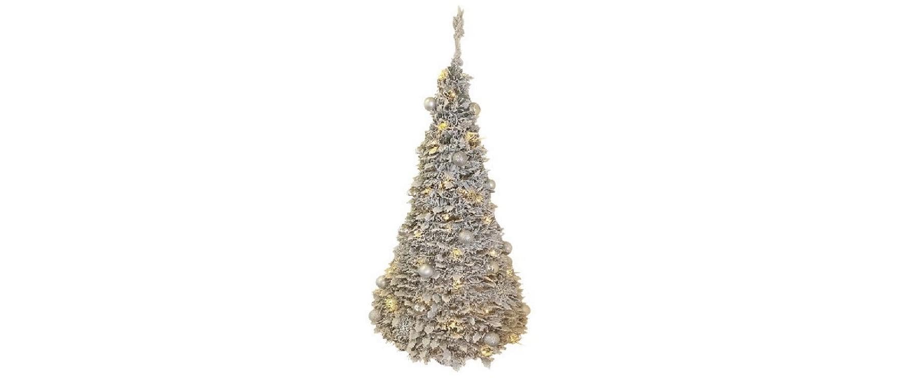 Dameco LED künstlicher Tannenbaum Schnee Pop-up-tree