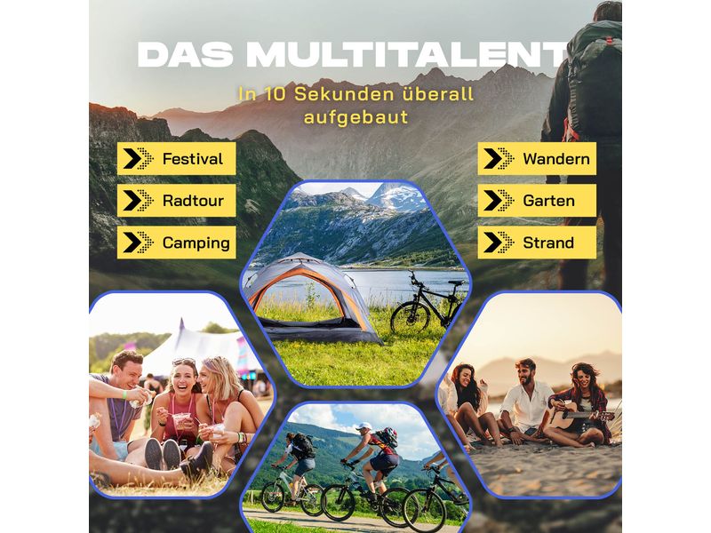 Where Tomorrow 3 Personen Zelt Grau
