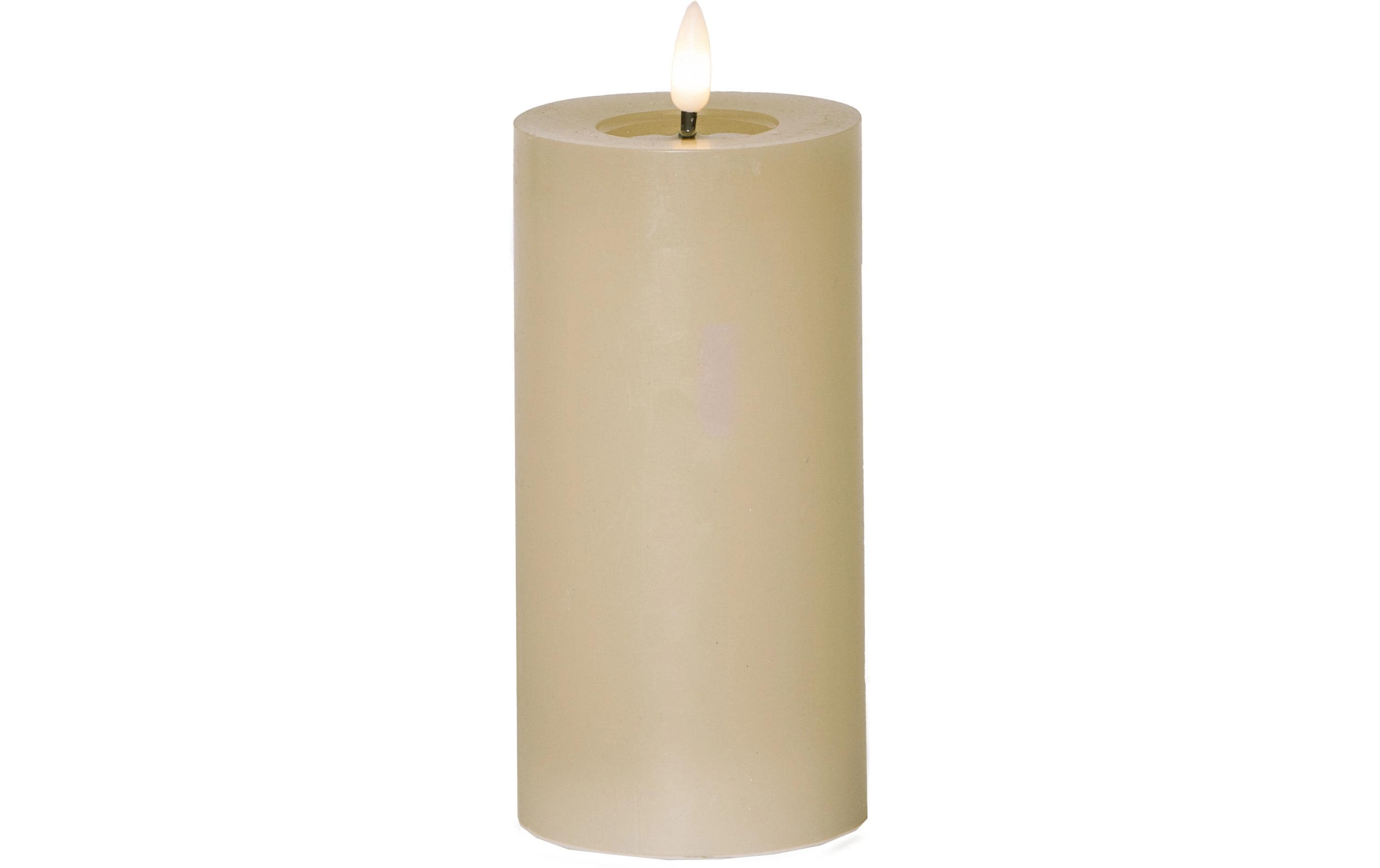 Star Trading LED-Kerze Flamme Flow, Beige – LED-Kerze mit Timer von Star Trading