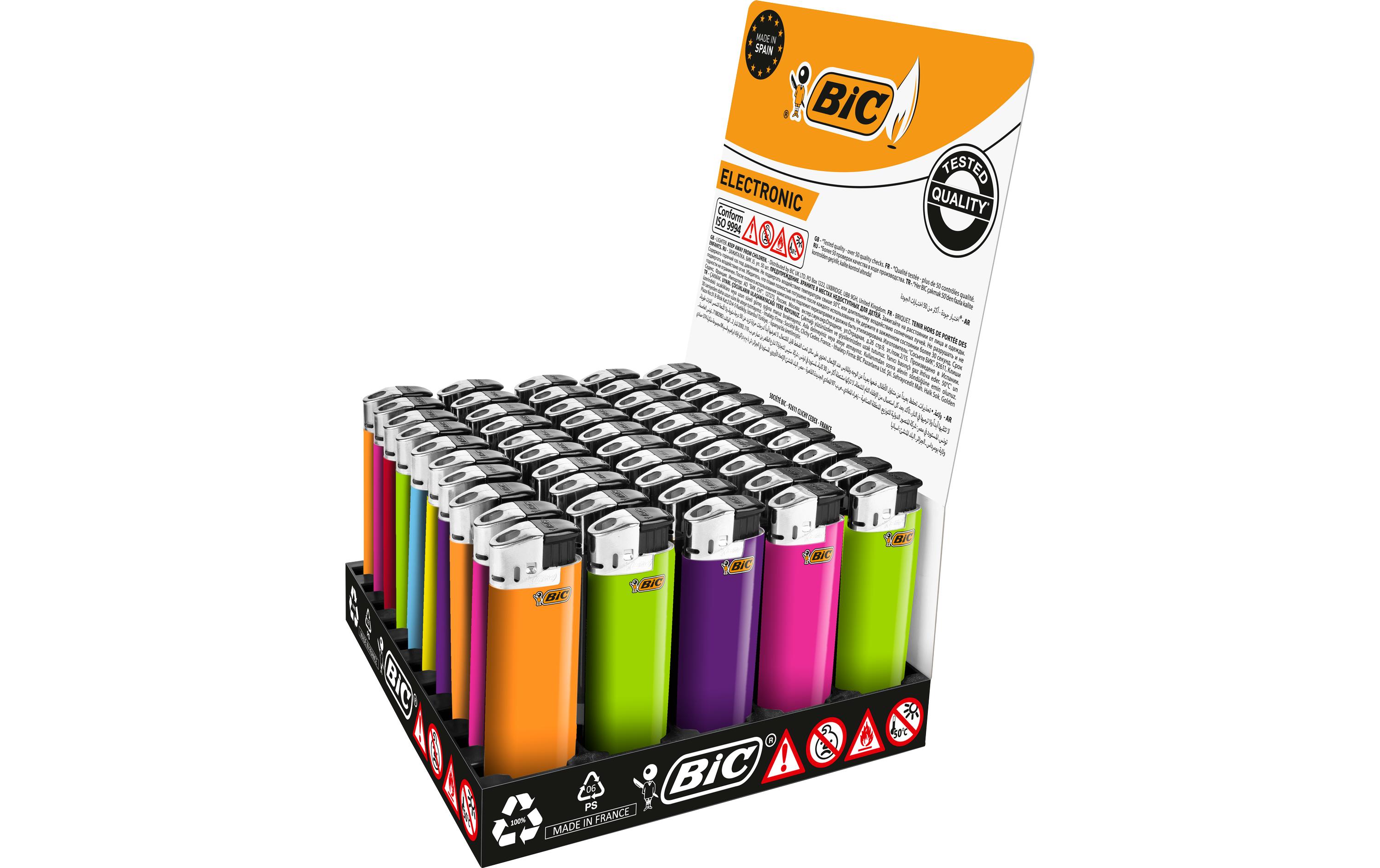 BIC Elektronisches Feuerzeug J38 Assortiert
