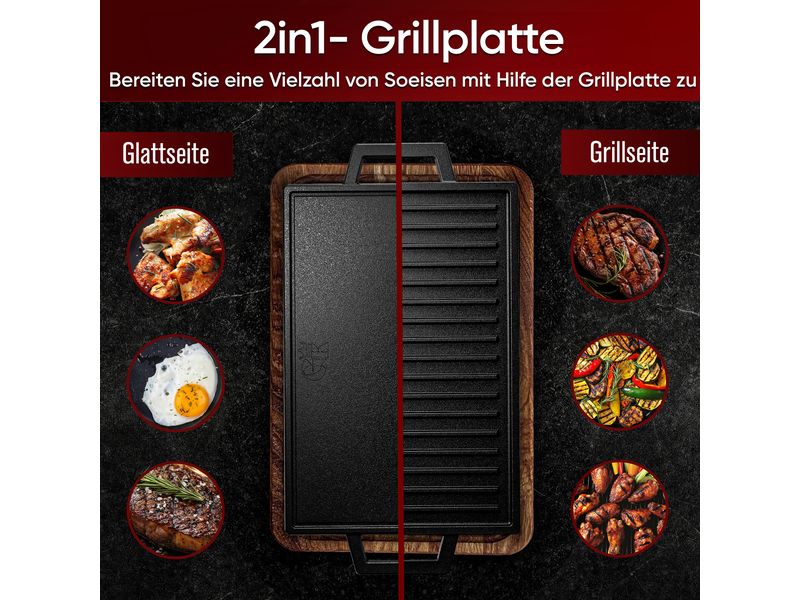 Eingebrannte Grillplatte 33 cm