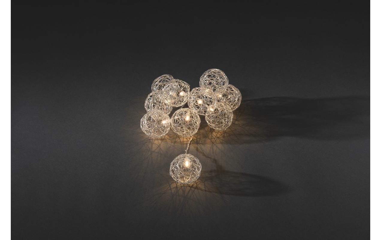 Konstsmide LED Dekolichterkette Drahtkugeln 16 LEDs