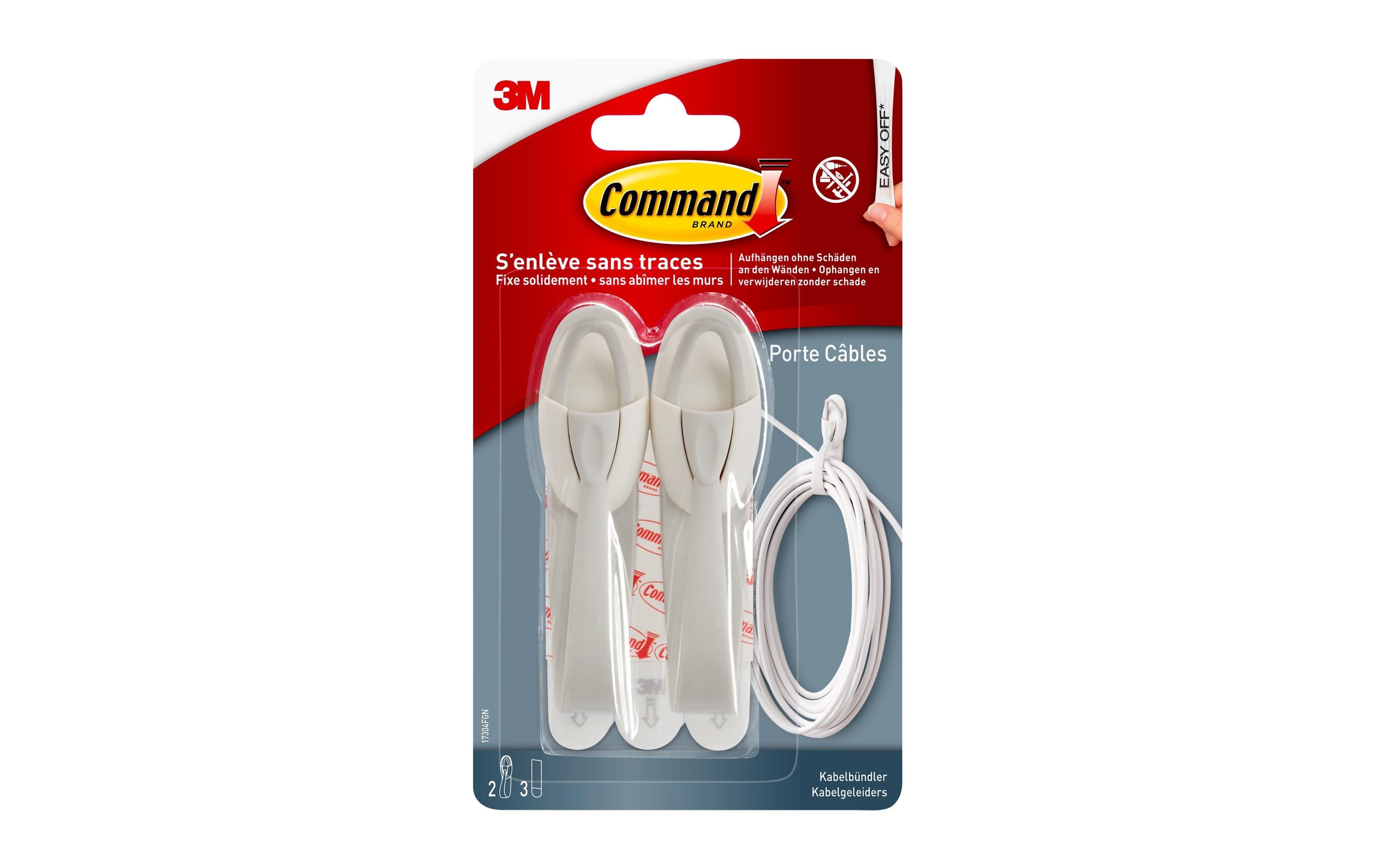 Command Kabelhänger M 5 cm x 2 mm Weiss 50 mm x 2 mm – Kabelbinder von Command
