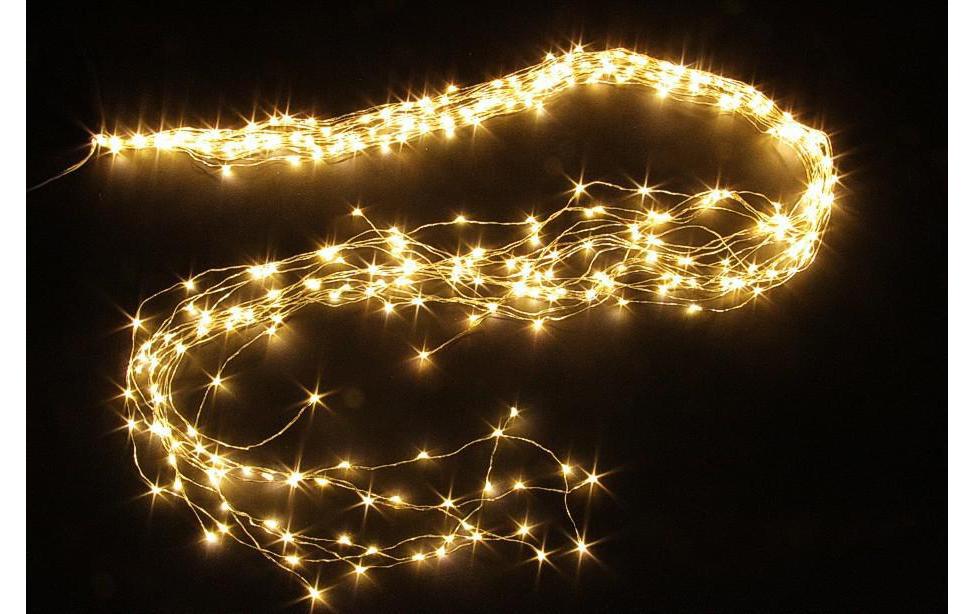 Dameco LED Lichterkette Angel Hair 2 m 288 LED, Silber