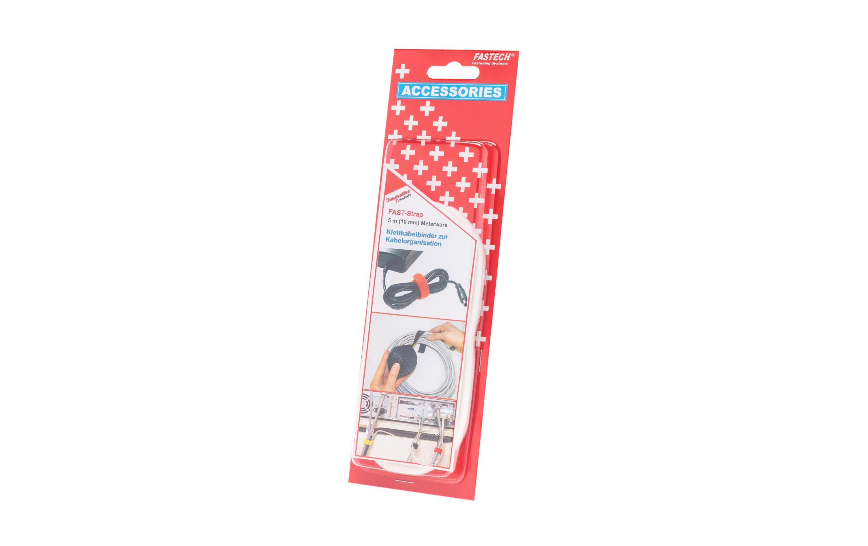 FASTECH Klettkabelbinder ETN 10 mm x 5 m, Weiss – Klettkabelbinder von FASTECH