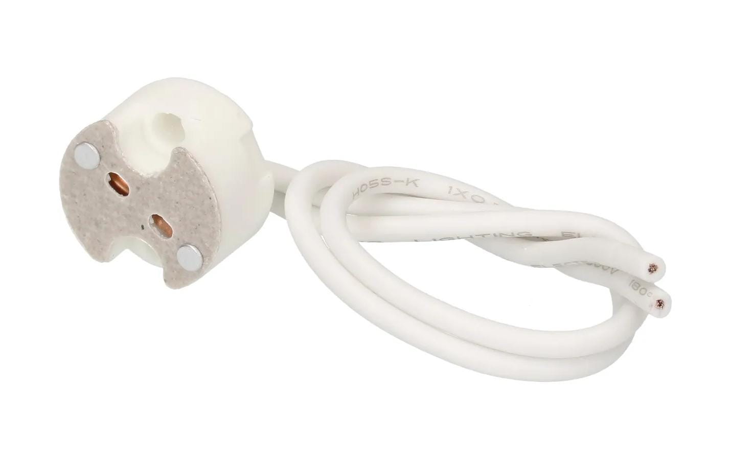 Max Hauri Halogenfassung G4/G5.3/G6.35 / PTFE Länge: 140 mm – Lampenfassung von Max Hauri