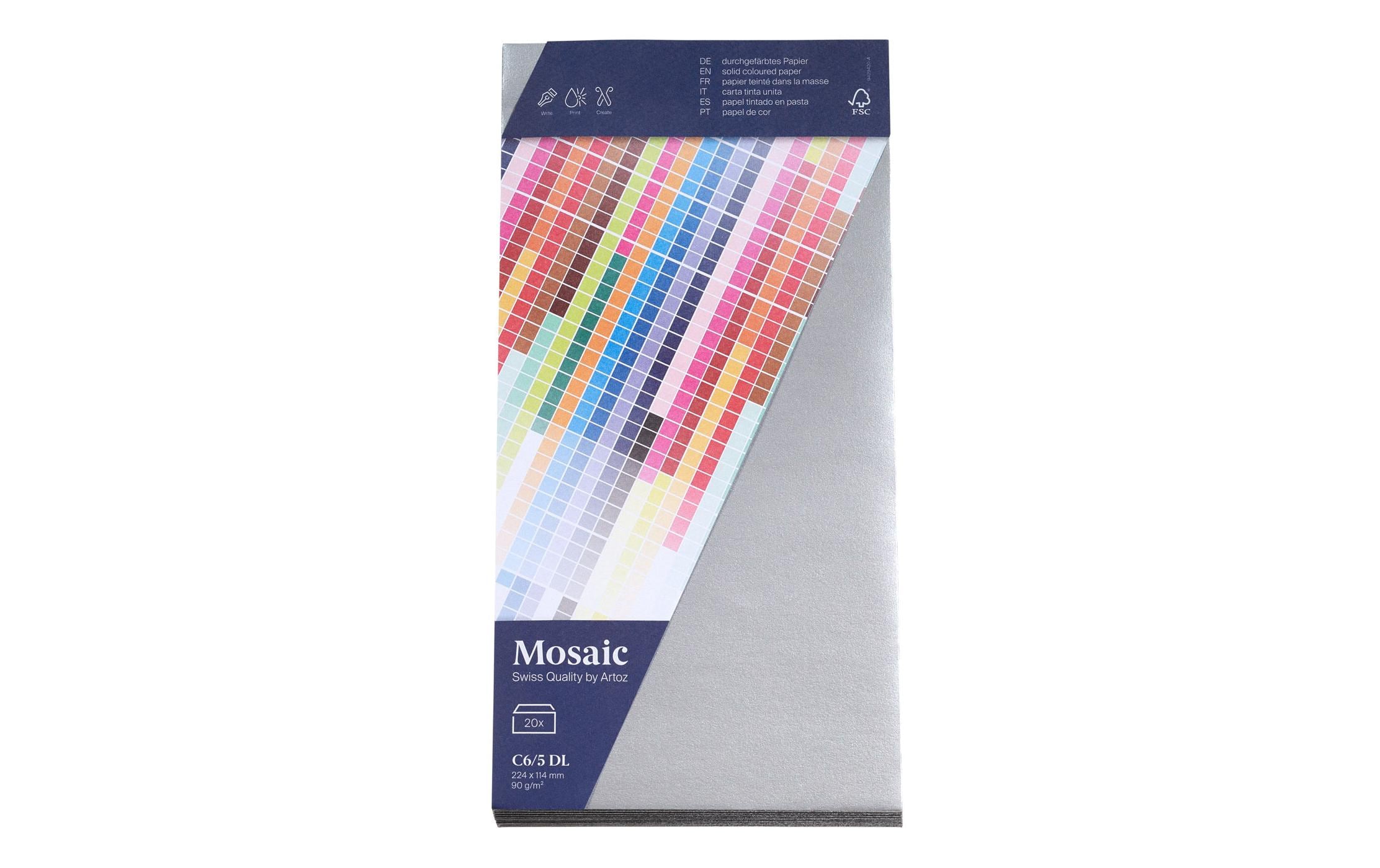 Artoz Couvert Mosaic C6/5, 20 Stück, Silber – Couvert von Artoz