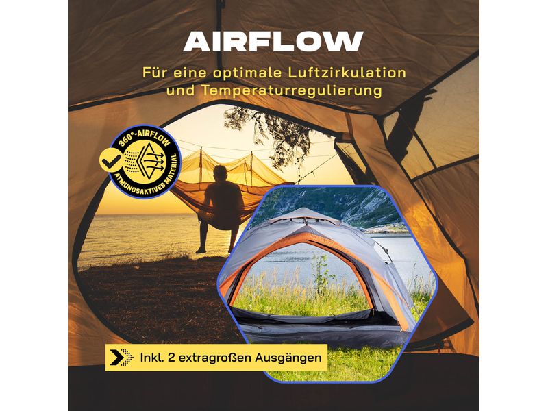 Where Tomorrow 3 Personen Zelt Grau