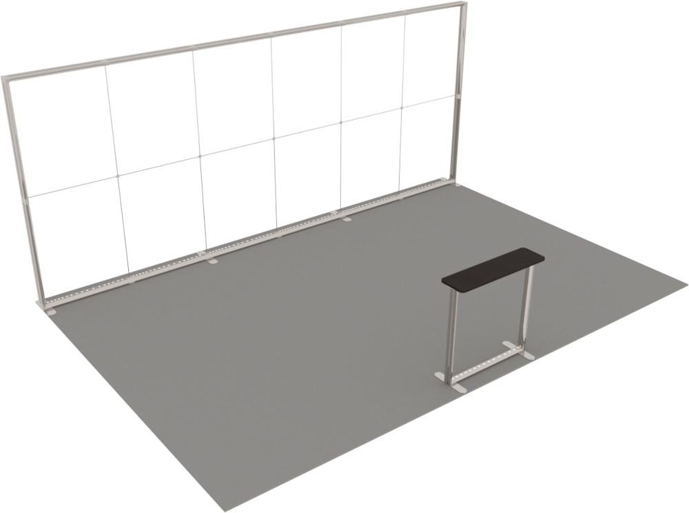 LUMIX Messestand 24 m² Halbinselstand mit Theke Messeauftritt Praxisbeispiel