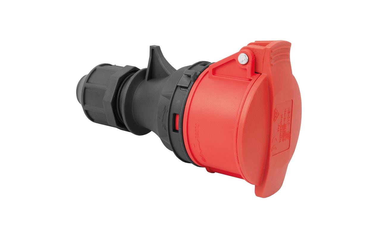 STEFFEN CEE Kupplung 16/5 IP44 400 V 6h vernickelt – CEE-Kupplung 16/5 von STEFFEN