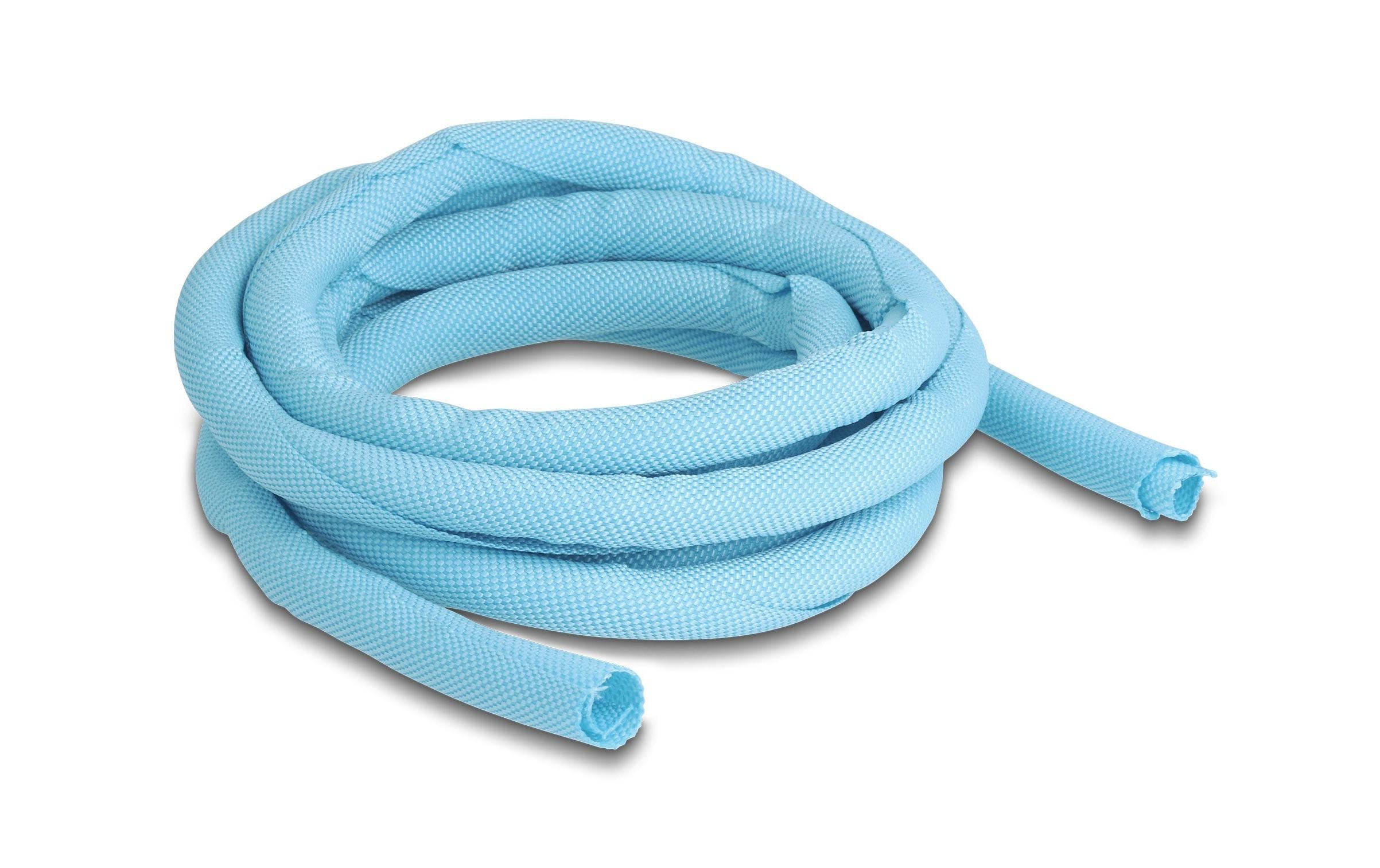 Delock Kabelschlauch selbstschliessend 2 m x 10 mm Blau – Kabelschlauch von Delock