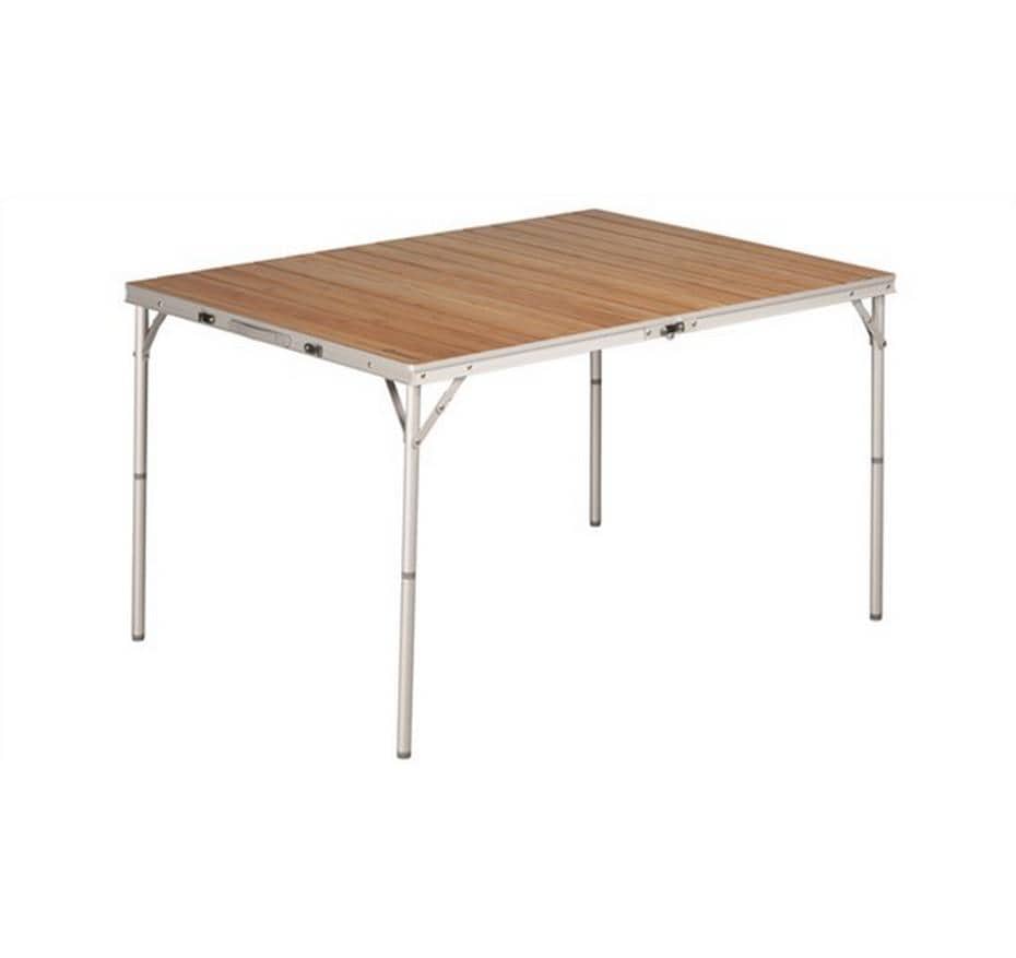 Outwell Calgary L – Outwell Campingtisch 90 × 120 cm, Platte aus Bambus