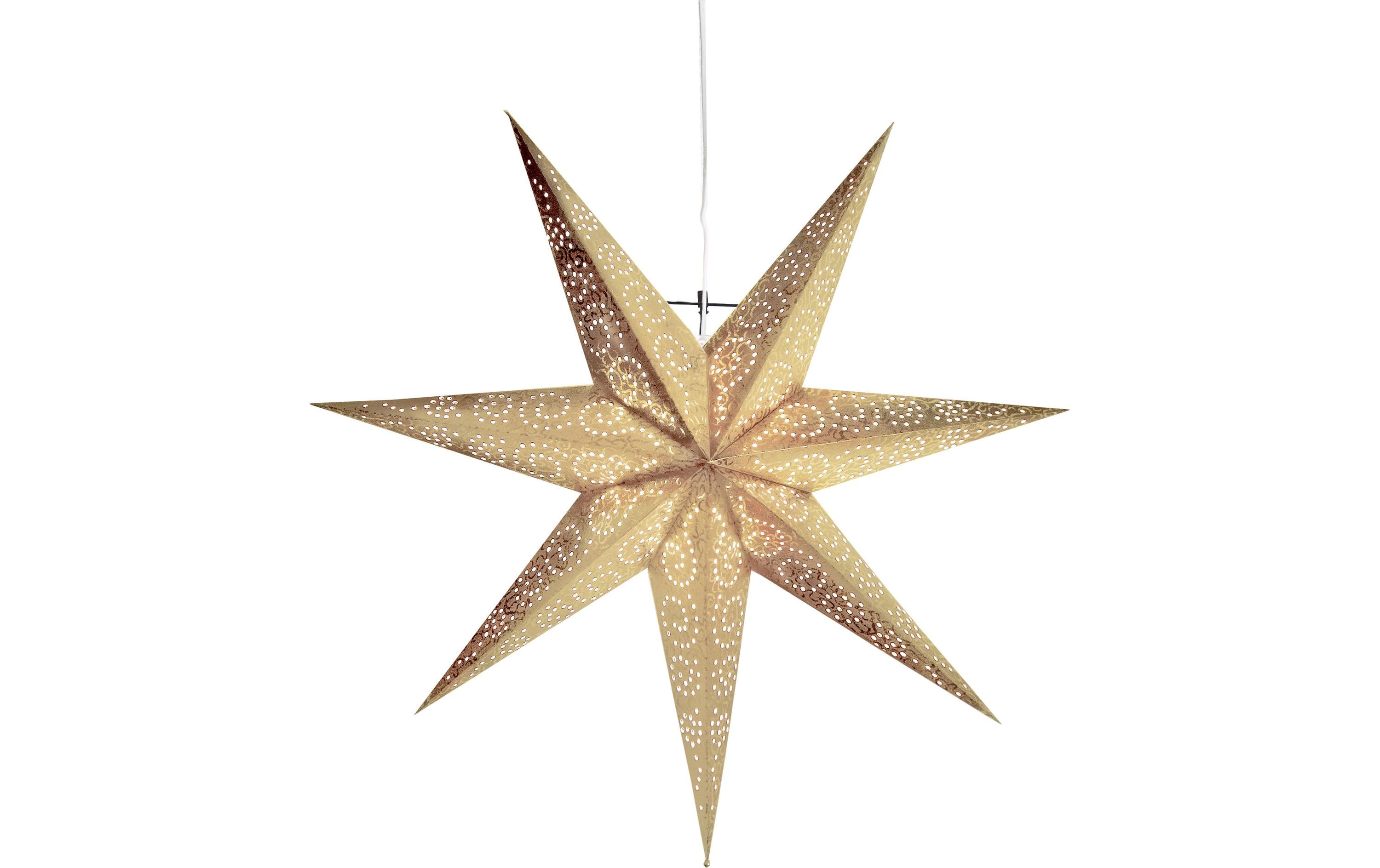 Star Trading LED-Stern Antique 60 cm, Gold – LED-Weihnachtsdeko von Star Trading