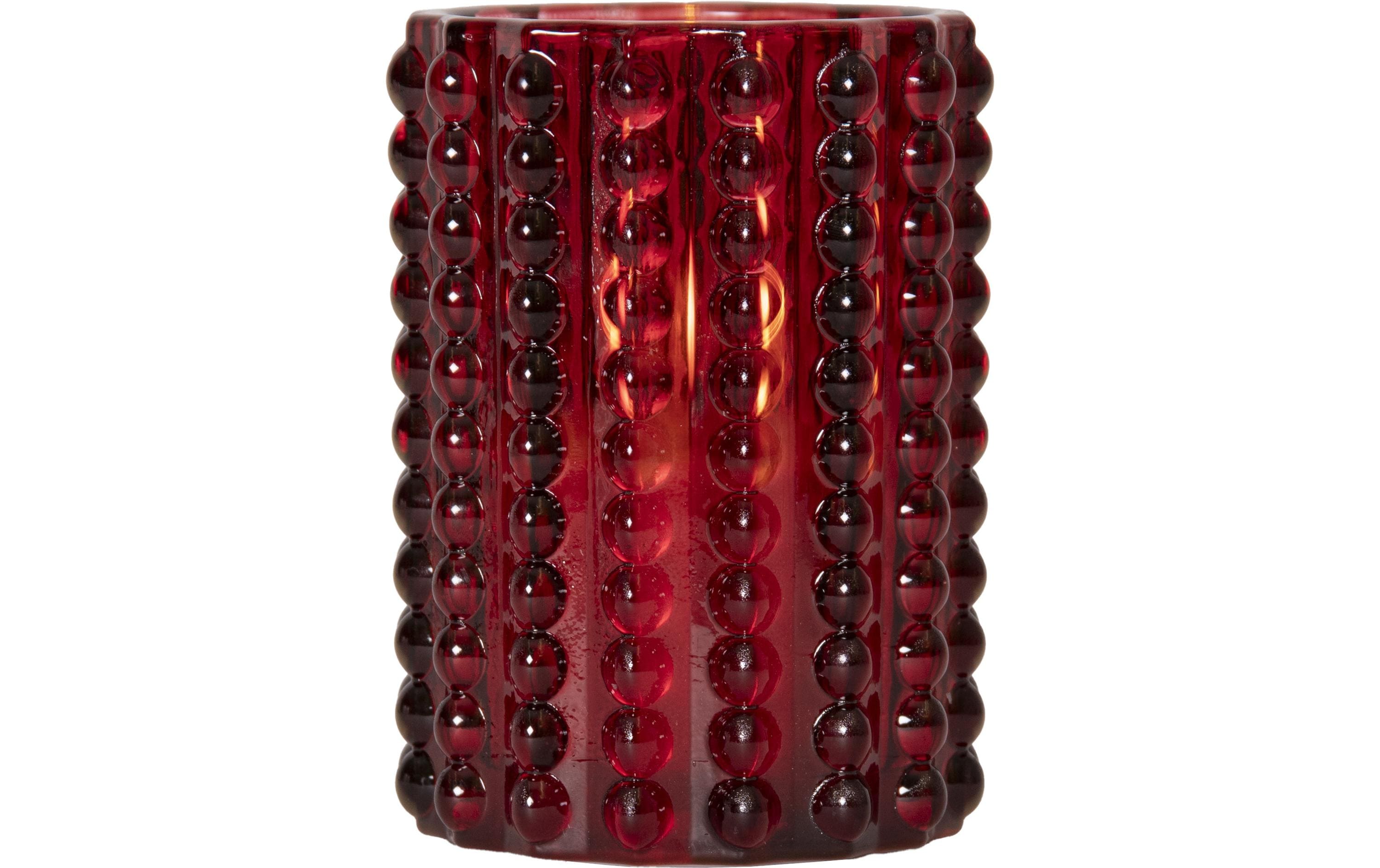 Star Trading LED-Kerze Flamme Dotty, Rot, 12.5 cm – LED-Kerze mit Timer von Star Trading