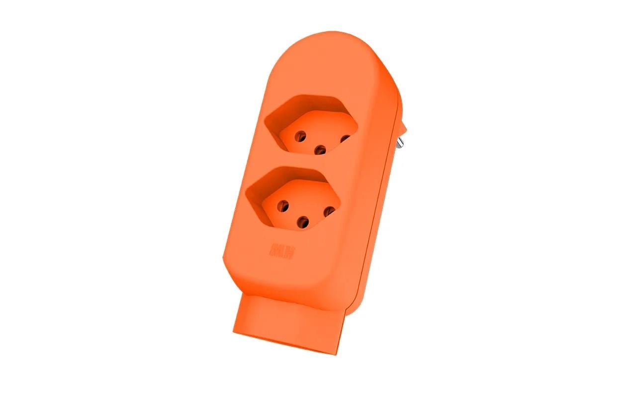 Max Hauri Mehrfachstecker maxADAPT BS 2 + 1 x T13, Fl-Orange – Mehrfachstecker von Max Hauri