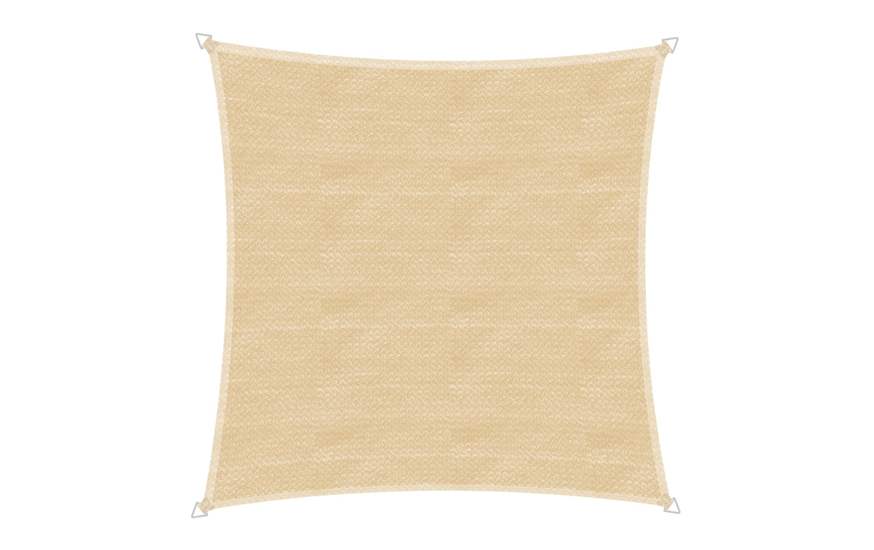 Sonnensegel champagner 4.0m, Quadratisch