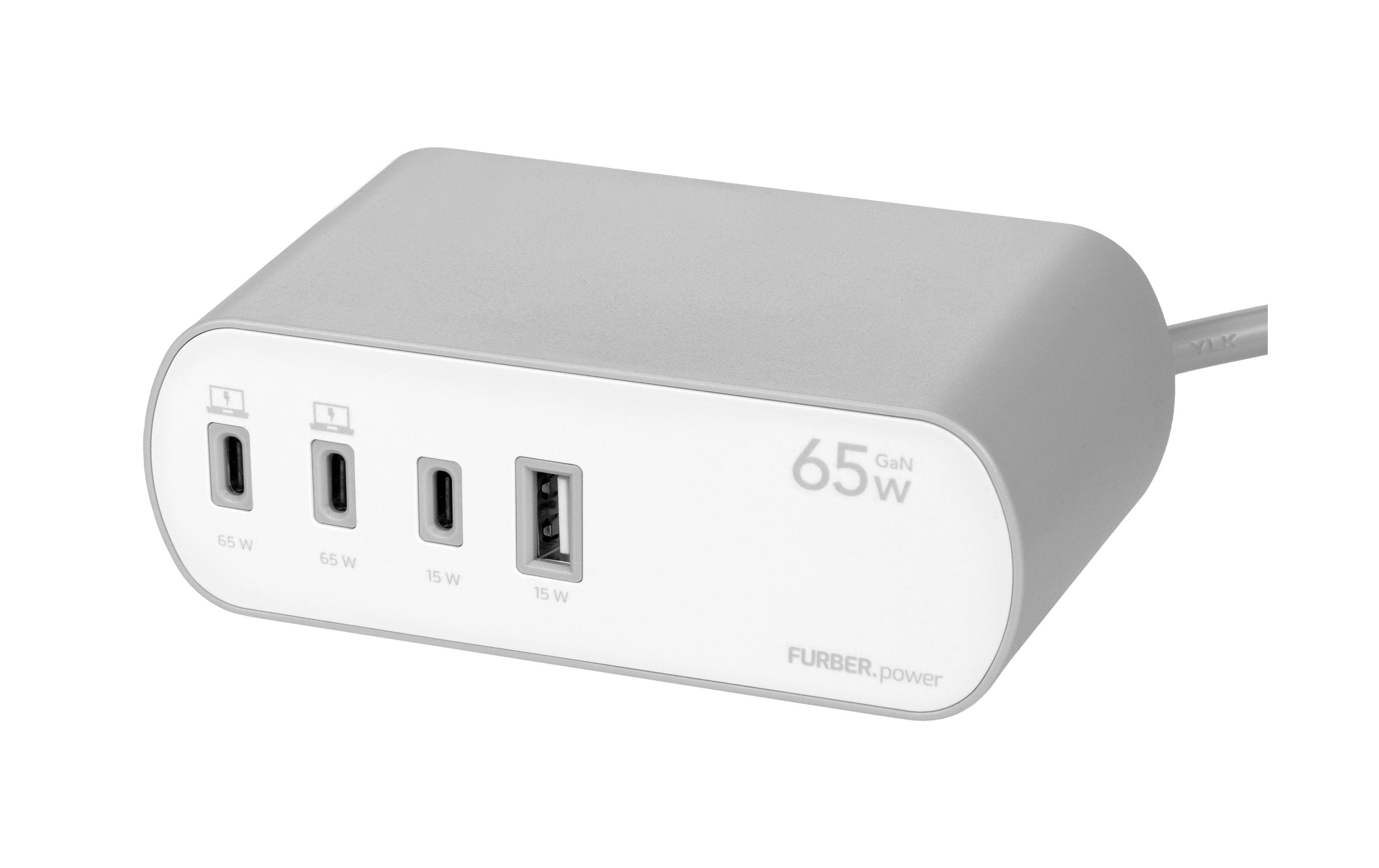 FURBER.power Tischsteckdosenleiste DOKK, 65 W – Tischsteckdosenleiste von FURBER.power