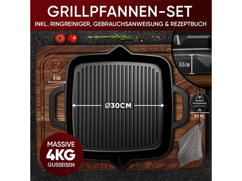 Eingebrannte Grillpfanne 30cm