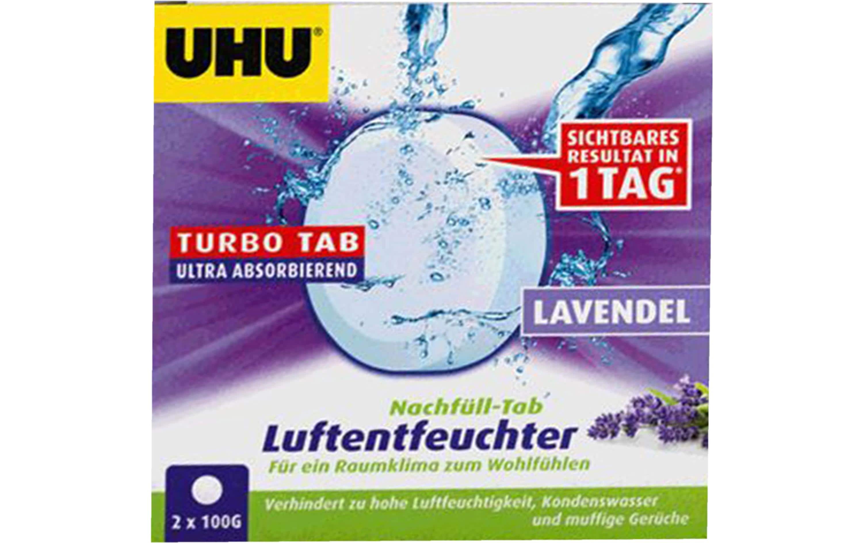 UHU Luftentfeuchter Anbiance Tabs Lavendel, 2 x 100g