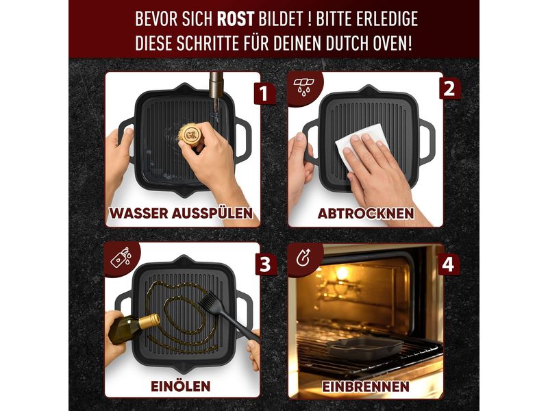 Eingebrannte Grillpfanne 26cm